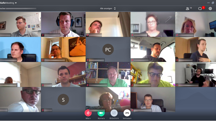 Videokonferenz des Bezirksvorstandes.